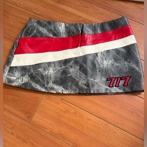 I.AM.GIA Gray Skirt with Red and White Accents
